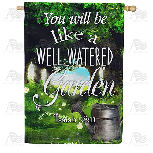 Well-Watered Garden Double Sided House Flag