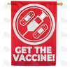 America Forever Get the Vaccine Double Sided House Flag