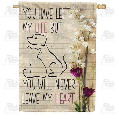 Forever In My Heart Pets Double Sided House Flag