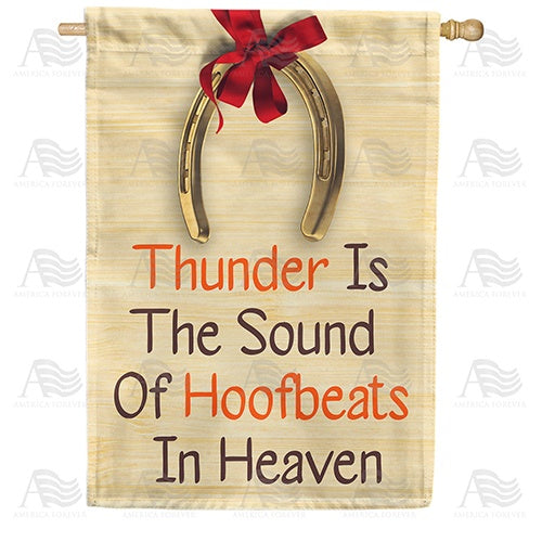 Thundering Hoofbeats Double Sided House Flag