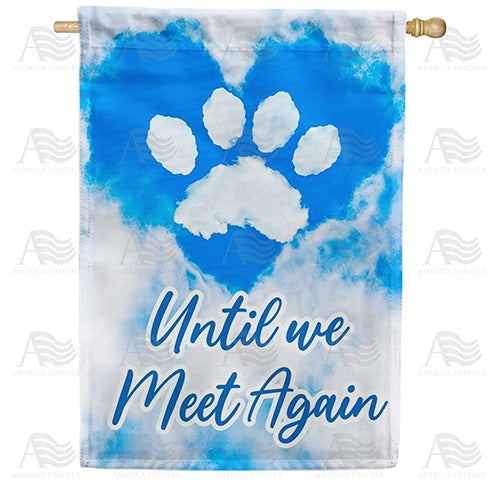 Sky Paw Print Double Sided House Flag