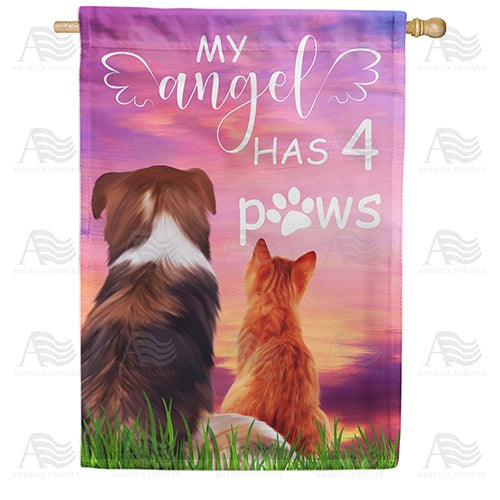 My Furry Angel Double Sided House Flag