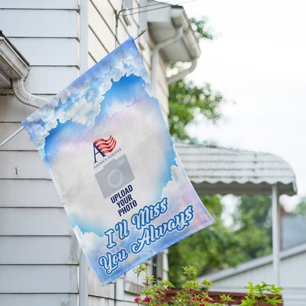 Personalized I will Miss You Always House Flag