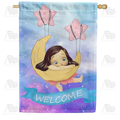 God's Gift - A Baby Girl Double Sided House Flag