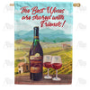 Wine And Friends! Double Sided House Flag