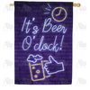 It's Beer O'clock! Double Sided House Flag