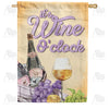 It's Wine O'clock Double Sided House Flag
