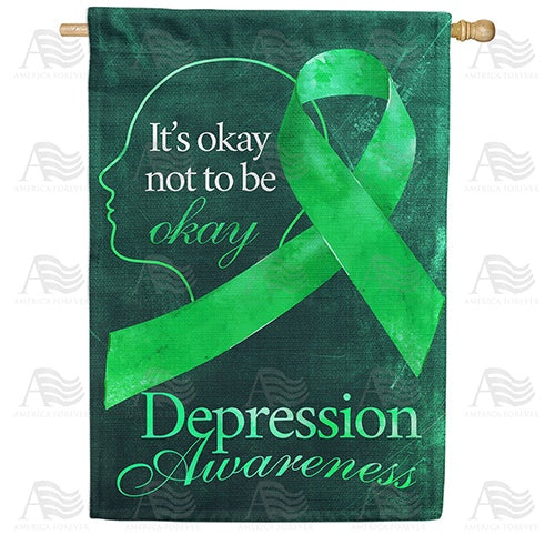 Depression Awareness Double Sided House Flag