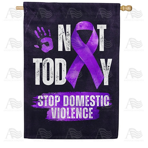 Stop Domestic Violence Double Sided House Flag