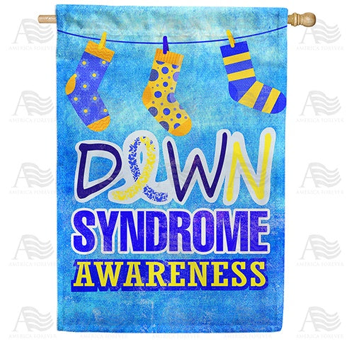 Down Syndrome Awareness Double Sided House Flag