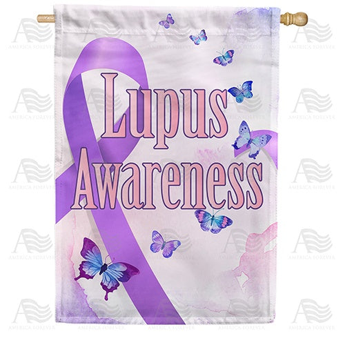 Lupus Awareness Double Sided House Flag