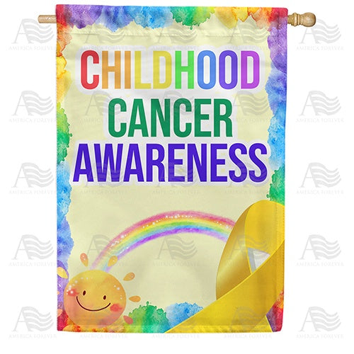 Childhood Cancer Awareness Double Sided House Flag