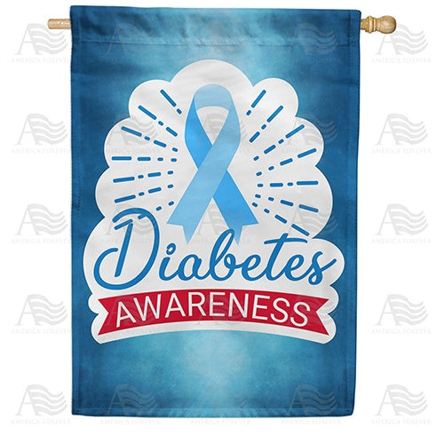 Diabetes Awareness Double Sided House Flag