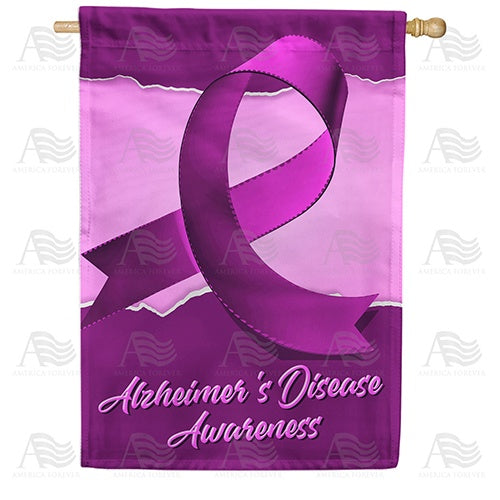 Alzheimer's Disease Awareness Double Sided House Flag