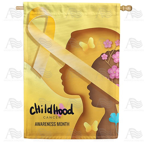 Childhood Cancer Month Double Sided House Flag