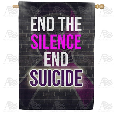 End Suicide Double Sided House Flag