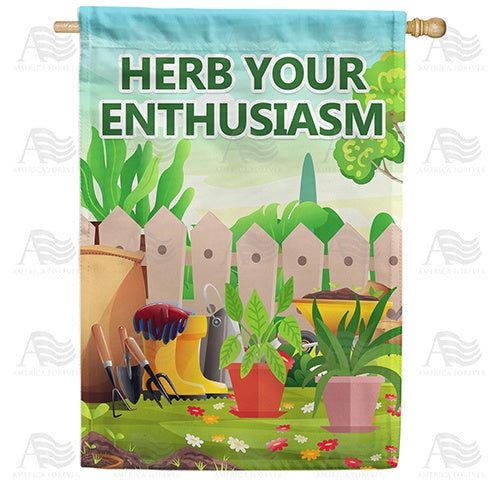 Herb Your Enthusiasm Double Sided House Flag