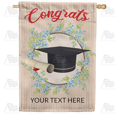 Personalized Sweet Success Message House Flag