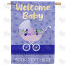 Personalized Welcome Baby Message House Flag