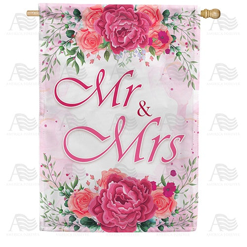 Mr & Mrs Double Sided House Flag