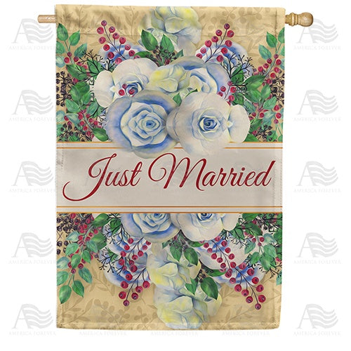 Just Married Double Sided House Flag