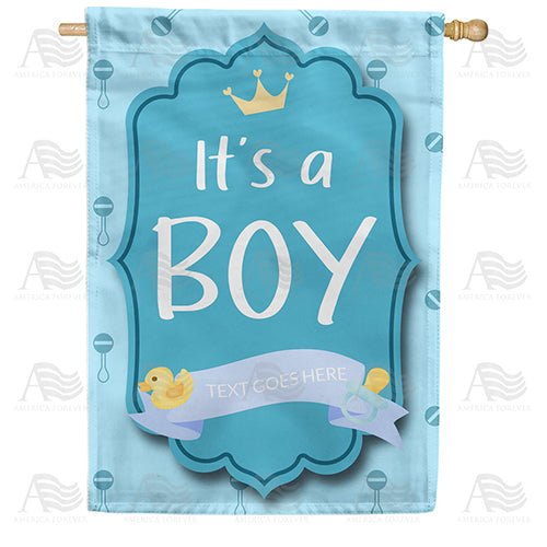 Personalized It's A Boy Plaque Message House Flag