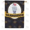 Personalized Black & Gold Graduation Message House Flag
