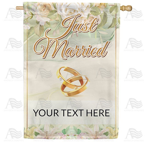 Personalized Intertwined Love Message House Flag
