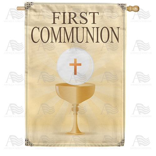 First Communion Double Sided House Flag