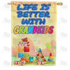Grandkids Keep You Young Double Sided House Flag