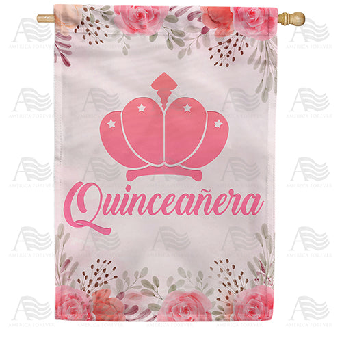 Quinceanera Double Sided House Flag