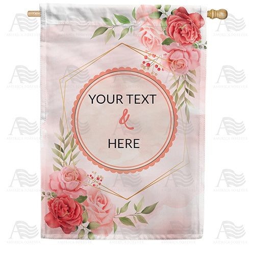 Personalized Groom & Bride Message House Flag