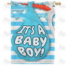 Baby Boy Delivery Double Sided House Flag