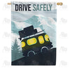 Safe Camping Travels Double Sided House Flag