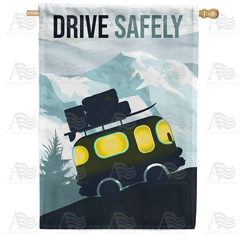 Safe Camping Travels Double Sided House Flag