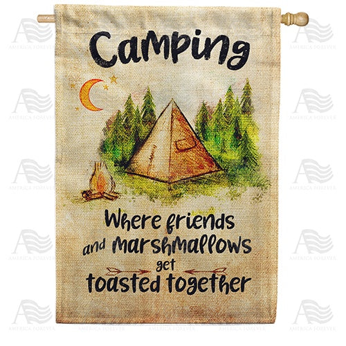 Campfire Toasts Double Sided House Flag
