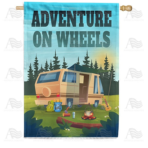 Adventure On Wheels Double Sided House Flag