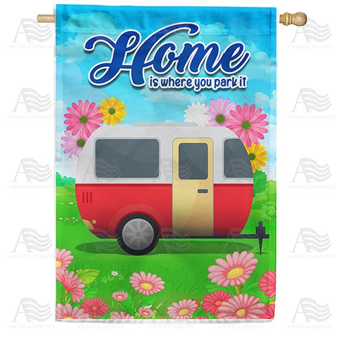 Our Travel Home Double Sided House Flag