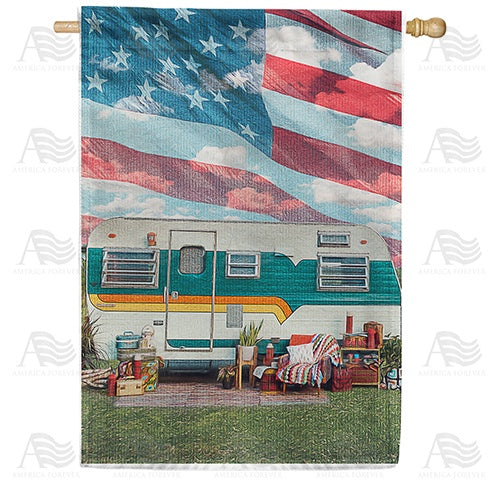 Traveling The USA Double Sided House Flag
