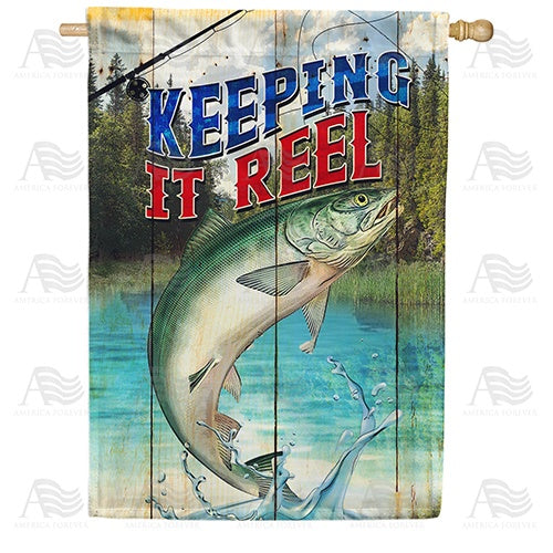 Keeping It Reel Double Sided House Flag