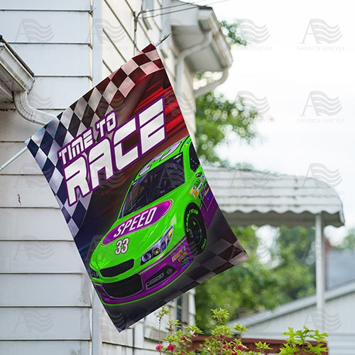 Start Your Engines! Double Sided House Flag