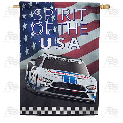 Racing To The Finish Double Sided House Flag