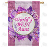 World's Best Aunt Double Sided House Flag