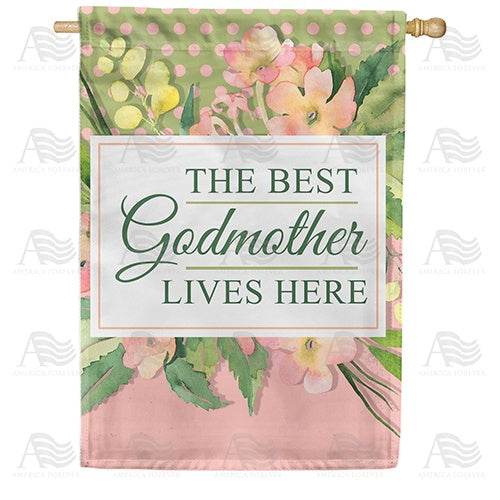Best Godmother Double Sided House Flag