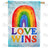 Love Wins Watercolor Double Sided House Flag