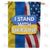 I Stand with Ukraine Double Sided House Flag