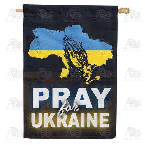 Pray for Ukraine Double Sided House Flag