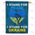 Stand with Ukraine Double Sided House Flag