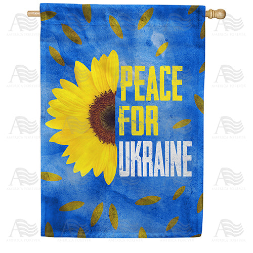 Peace for Ukraine Double Sided House Flag