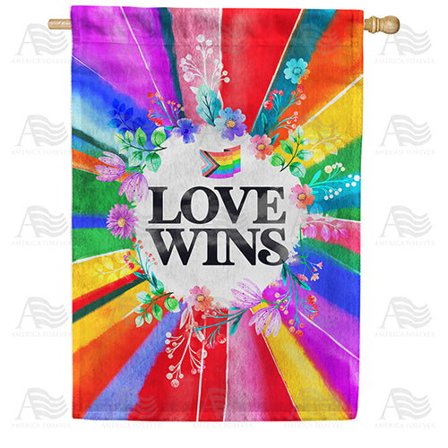 Love Wins Double Sided House Flag